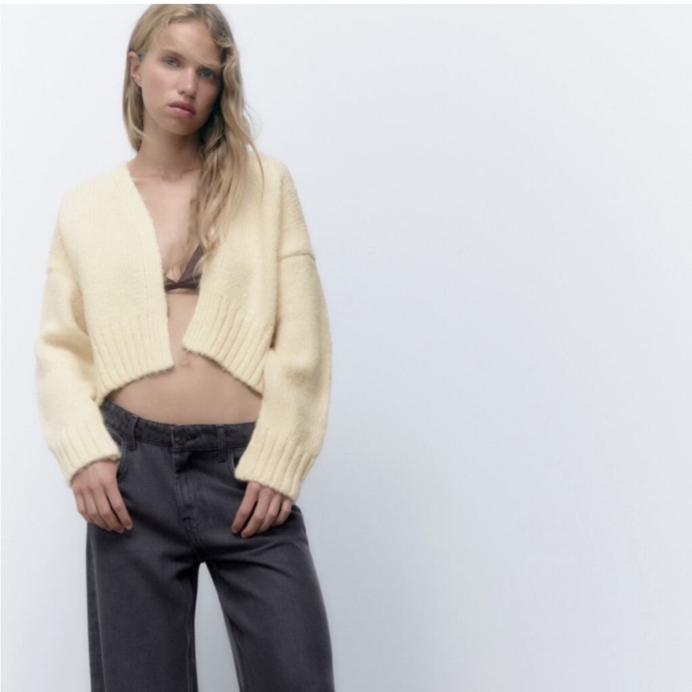 Knit cropped jacket